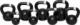 Kettlebell UnderFit Kettlebell żeliwny czarny UNDERFIT 4 kg 3