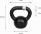 Kettlebell UnderFit Kettlebell żeliwny czarny UNDERFIT 8 kg 2