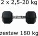 UnderFit Hantle Hex gumowane 2 x Różne rodzaje obciążenia w zestawie (180 kg) 2