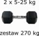 UnderFit Hantle Hex gumowane 2 x Różne rodzaje obciążenia w zestawie (270 kg) 2
