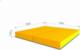 Wallbarz Materac gimnastyczny 2-częściowy 33765 100 cm x 100 cm x 10 cm żółty 2