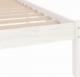 vidaXL Rama łóżka, biała, lite drewno sosnowe, 90 x 200 cm 7