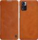 Nillkin Nillkin Qin Case etui do Xiaomi Poco X4 Pro 5G osłona na aparat kabura pokrowiec obudowa z klapką brązowy 1