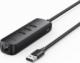 HUB USB Ugreen CM416 1x RJ-45  + 3x USB-A 2.0 (UGR1222BLK) 1