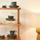 DUKA Talerzyk talerz deserowy DUKA TIME BLACK 15x13 cm grafitowy porcelanowy 5