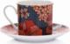 DUKA Filiżanka ze spodkiem w kwiaty DUKA VALLMO 220 ml pomarańczowa porcelana 2
