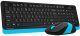 Klawiatura + mysz A4Tech A4tech FG1010 FSTYLER set bezdr. klávesnice + myši, modrá barva 2