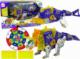 LeanToys Dinobots 2w1 Dinozaur Pistolet na Strzałki Fioletowy Triceratops Tarcza 1
