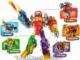 LeanToys Dinobots 2w1 Dinozaur Pistolet na Strzałki Fioletowy Triceratops Tarcza 1