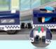 LeanToys Zestaw Miasteczko Policja Pociąg Niebieski 203 km/h 3