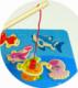 LeanToys Gra Łowienie Rybek Zwierzęta Morskie Drewniane Magnes Puzzle 2 w 1 2
