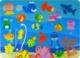 LeanToys Gra Łowienie Rybek Zwierzęta Morskie Drewniane Magnes Puzzle 2 w 1 4