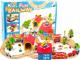 LeanToys Tor samochodowy Kolejka, autka, drzewa, budynki, helikopter  (9835-uniw) 1