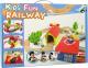 LeanToys Tor samochodowy Kolejka, autka, drzewa, budynki, helikopter  (9835-uniw) 3