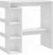 vidaXL Stolik barowy z półkami, biały, 100x50x101,5 cm, płyta wiórowa 2