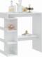vidaXL Stolik barowy z półkami, biały, 100x50x101,5 cm, płyta wiórowa 4