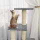 vidaXL Drapak dla kota ze słupkami sizalowymi, jasnoszary, 92 cm! 3
