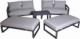 Rojaplast PORTLAND Zestaw ogrodowy, aluminium, szary 2