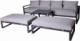 Rojaplast PORTLAND Zestaw ogrodowy, aluminium, szary 4