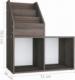 vidaXL vidaXL Regał na czasopisma dla dzieci, szary/dąb sonoma, 71x30x78,5 cm 7