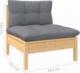 vidaXL vidaXL 3-osobowa sofa ogrodowa z szarymi poduszkami, drewno sosnowe 5