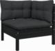 vidaXL vidaXL 2-osobowa sofa ogrodowa z antracytowymi poduszkami, sosnowa 3