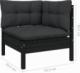 vidaXL vidaXL 2-osobowa sofa ogrodowa z antracytowymi poduszkami, sosnowa 5