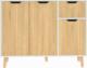 vidaXL Szafka, biel i dąb sonoma, 90x30x72 cm, płyta wiórowa 3