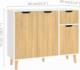 vidaXL Szafka, biel i dąb sonoma, 90x30x72 cm, płyta wiórowa 7