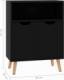 vidaXL Szafka na wysoki połysk, czarna, 60x30x72 cm, płyta wiórowa 8