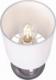 Lampa stołowa Ambiance Lampa stołowa z kloszem abażurem lampka nocna biała ze szklaną podstawą 25x12 cm 5