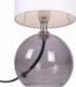 Lampa stołowa Ambiance Lampa stołowa z kloszem abażurem lampka nocna biała ze szklaną podstawą 25x12 cm 6