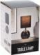 Lampa stołowa Ambiance Lampa stołowa z kloszem abażurem lampka nocna biała ze szklaną podstawą 25x12 cm 9