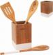 Orion Stojak pojemnik organizer na przybory kuchenne sztućce drewniany kuchenny 10x10x15 cm WHITELINE 1