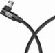 Kabel USB Baseus Baseus MVP Elbow Type dwustronny kątowy kabel przewód z bocznym wtykiem micro USB 2m 1.5A czarny (CAMMVP-B01) 1