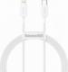 Kabel USB Baseus USB-C - Lightning 1 m Biały (6953156205314) 1