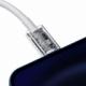 Kabel USB Baseus USB-C - Lightning 1 m Biały (6953156205314) 7