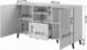 Cama Meble Komoda ABETO 150x42x82 czarny/czarny połysk 1