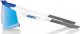 100% Okulary 100% SPEEDCRAFT SL Matte White/Metallic Blue - HiPER Blue Multilayer Mirror Lens (Szkła Niebieskie Lustrzane Wielowarstwowe LT 15% + Szkła Przeźroczyste LT 93%) (NEW 2021) 4