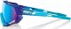 100% Okulary 100% SPEEDTRAP Matte Metallic Into the Fade - Blue Topaz Multilayer Mirror Lens (Szkła Błękitne Lustrzane Wielowarstwowe LT 11% + Szkła Przeźroczyste LT 93%) (NEW 2021) 5