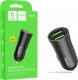 Ładowarka ŁADOWARKA SAMOCHODOWA 12W CZARNA DENMEN 2.4A 2400mAh DUAL FAST CHARGING DZ07 ALUMINIOWA 1