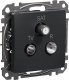 Schneider Electric Sedna Design, Gniazdo R/TV/SAT końcowe (4dB), czarny antracyt 2