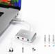 Choetech Choetech przejściówka adapter USB Typ C - mini jack 3,5mm słuchawki / mikrofon szary (HUB-A02GY) 2