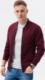Ombre Bluza męska rozpinana bez kaptura B1077 - bordowa S 1