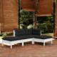 vidaXL vidaXL 4-cz. zestaw wypoczynkowy do ogrodu, z poduszkami, sosnowy 1