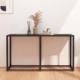 vidaXL vidaXL Konsola, czarny marmur, 140x35x75,5 cm, szkło hartowane 1
