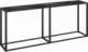 vidaXL vidaXL Konsola, czarny marmur, 180x35x75,5 cm, szkło hartowane 1