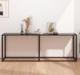 vidaXL Konsola, czarna, 200x35x75,5 cm, szkło hartowane 1