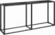 vidaXL vidaXL Konsola, czarny marmur, 160x35x75,5 cm, szkło hartowane 1