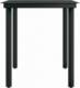 vidaXL Stół ogrodowy, czarny, 140x70x74 cm, stal i szkło 4